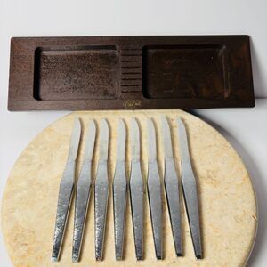 Carvel Hall‎ Knives 8 Steak Knives Stainless Steel Knives Vintage Knives